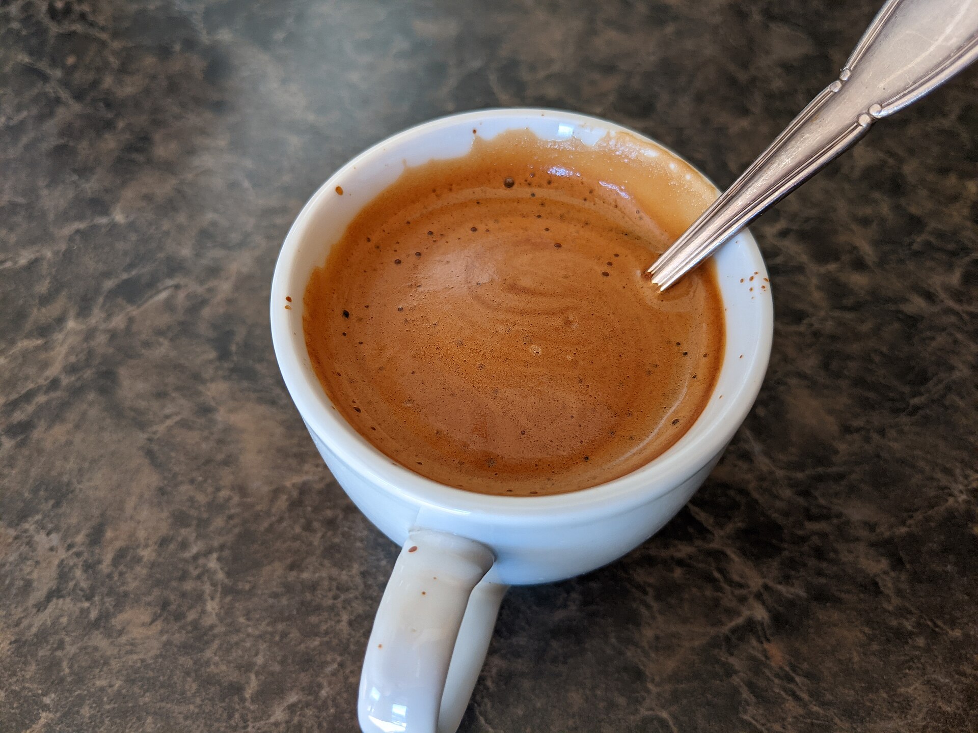A short black coffee