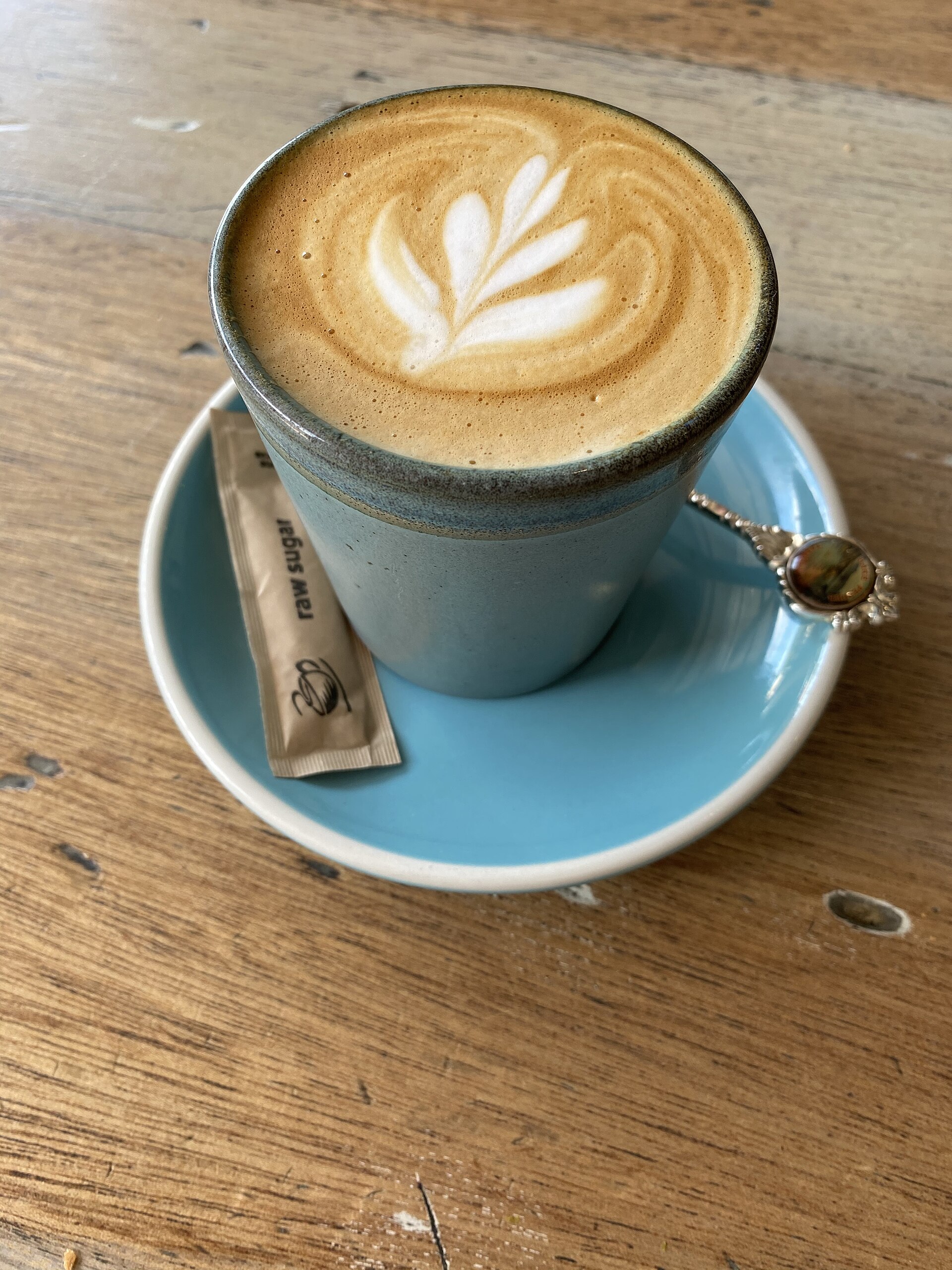 Flat white with latte art